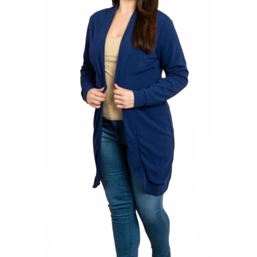 NEW DOUBLJU long cardigan in blue